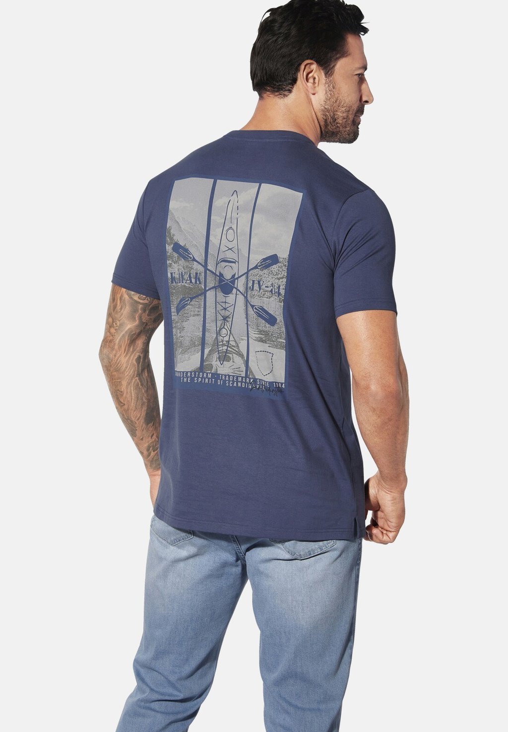 Футболка с принтом Jan Vanderstorm, синий 
Футболка с принтом Jan Vanderstorm, синий