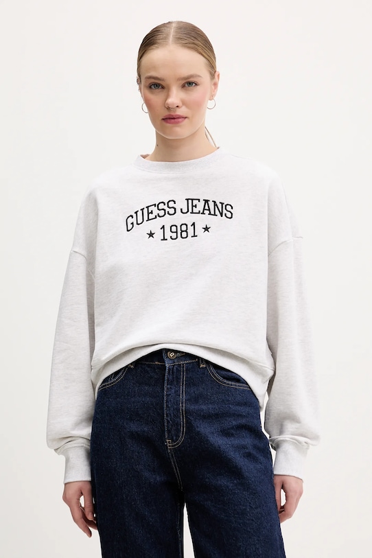 Хлопковая толстовка Guess Jeans, серый
Хлопковая толстовка Guess Jeans, серый