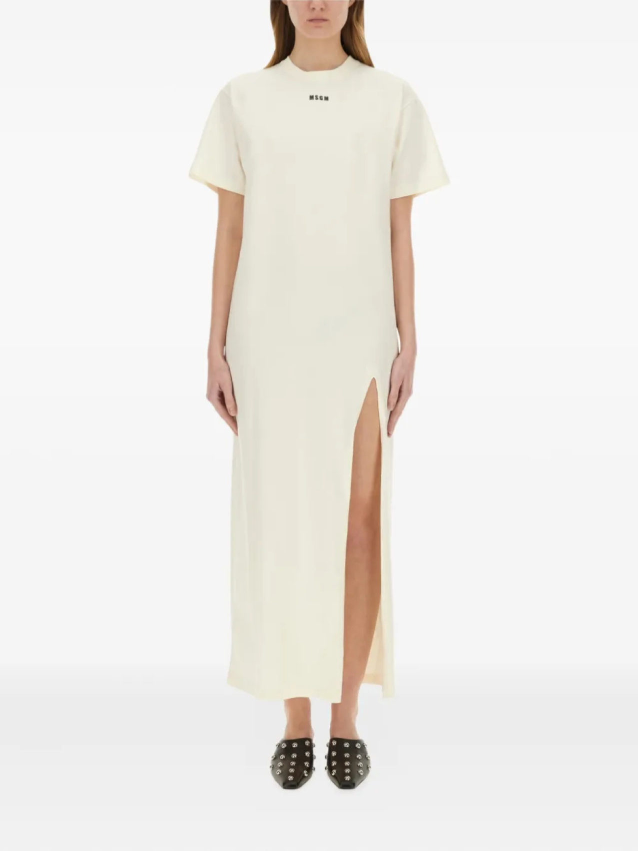 Платье-футболка с разрезом по подолу MSGM, нейтральный
Платье-футболка с разрезом по подолу MSGM, нейтральный
