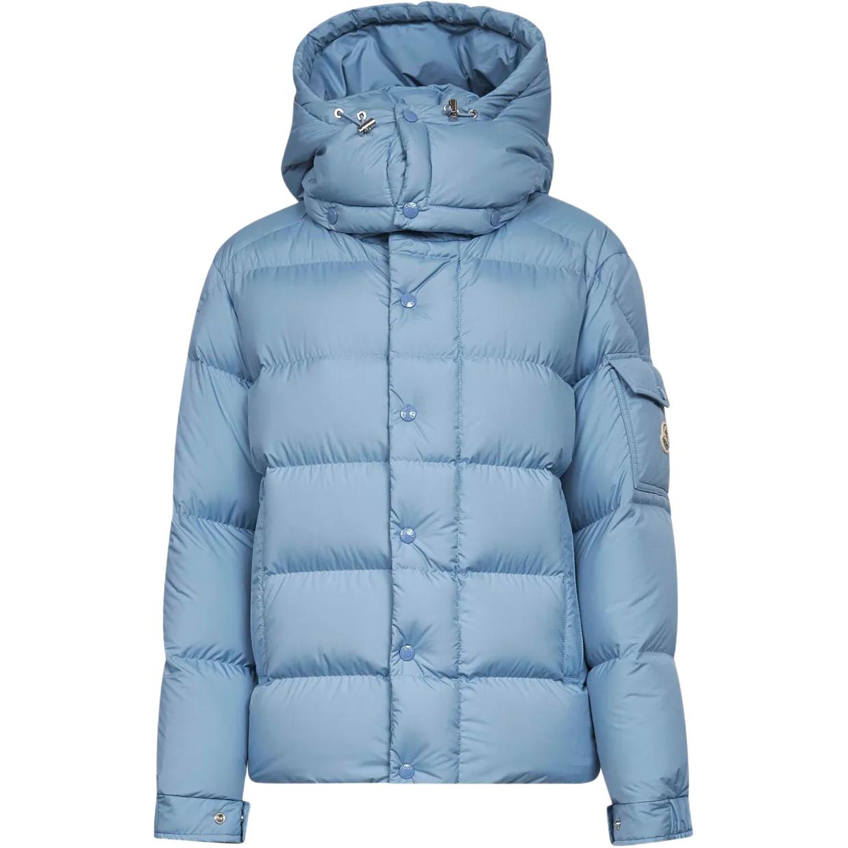 Пуховик с капюшоном Moncler, голубой
Пуховик с капюшоном Moncler, голубой