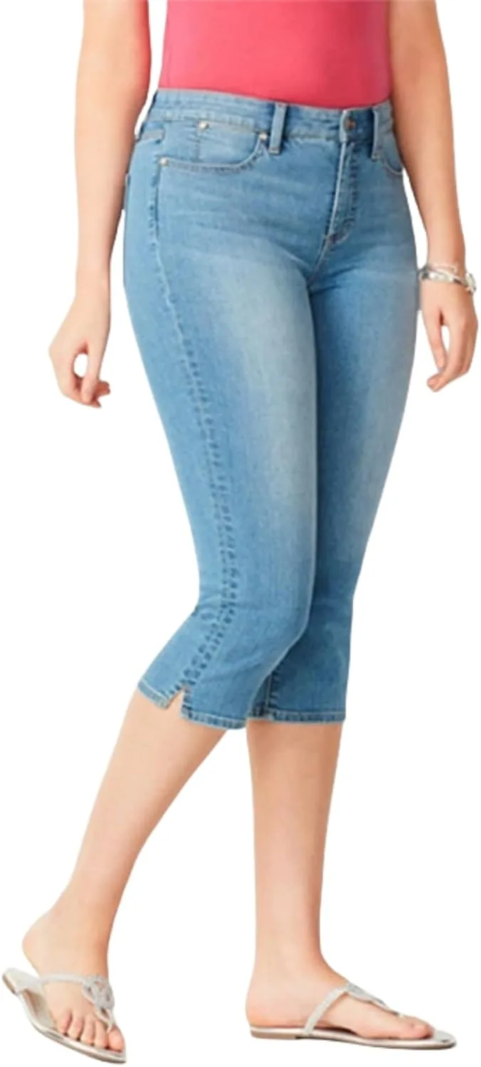 Женские джинсы капри Soft Denim, высокие, прямые, эластичные
Женские джинсы капри Soft Denim, высокие, прямые, эластичные