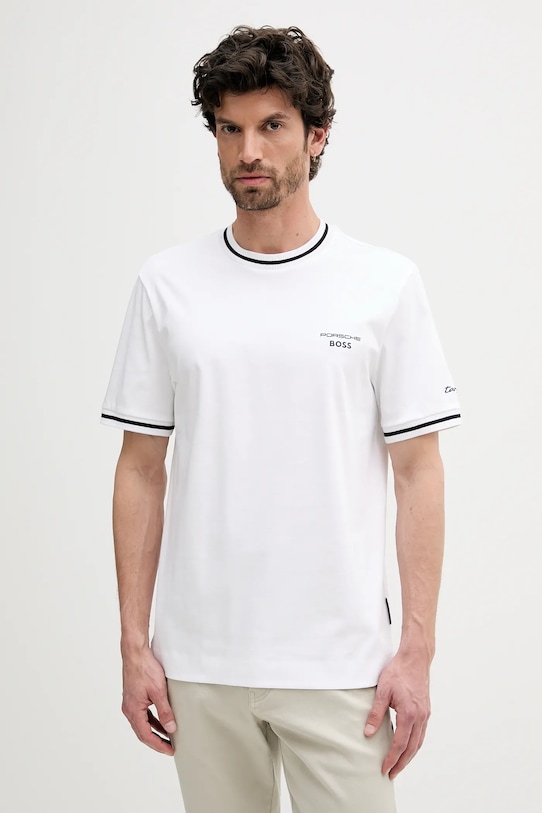 Хлопковая футболка Boss, белый
Хлопковая футболка Boss, белый