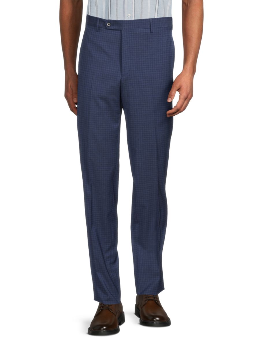 Приталенные шерстяные брюки в клетку Zanella, цвет Medium Blue
Приталенные шерстяные брюки в клетку Zanella, цвет Medium Blue