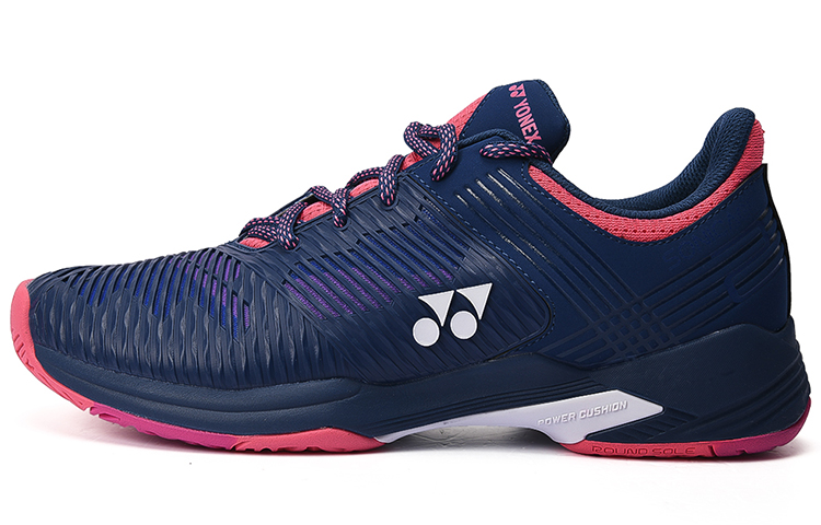 YONEX Женские бадминтонные кроссовки низкие розовые и тёмно-синие
YONEX Женские бадминтонные кроссовки низкие розовые и тёмно-синие