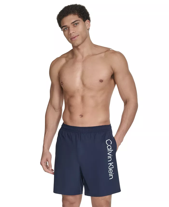 Мужские классические быстросохнущие плавки 5" с компрессионными шортами-лайнером Calvin Klein, синий
Мужские классические быстросохнущие плавки 5" с компрессионными шортами-лайнером Calvin Klein, синий