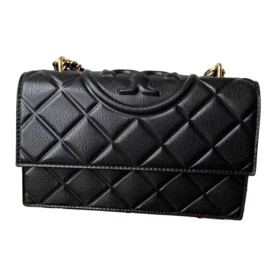 TORY BURCH Маленькая трансформируемая сумка через плечо Флеминг черная
TORY BURCH Маленькая трансформируемая сумка через плечо Флеминг черная