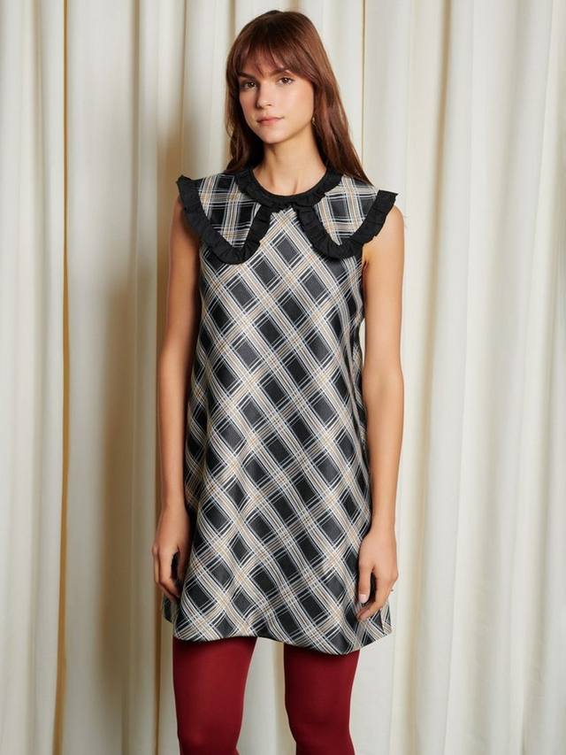 Мини-платье косого кроя в клетку morven с рюшами colalr GHOSPELL, цвет Black Print
Мини-платье косого кроя в клетку morven с рюшами colalr GHOSPELL, цвет Black Print