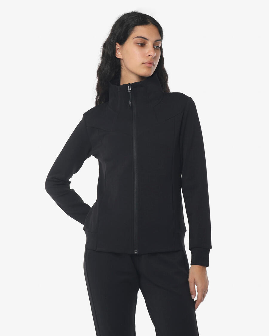 JAKED черная женская толстовка из синтетического материала для фитнеса
JAKED черная женская толстовка из синтетического материала для фитнеса