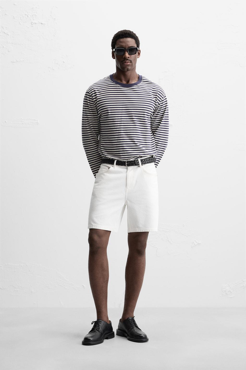 Джинсовые шорты-бермуды обычного покроя ZARA, белый
Джинсовые шорты-бермуды обычного покроя ZARA, белый