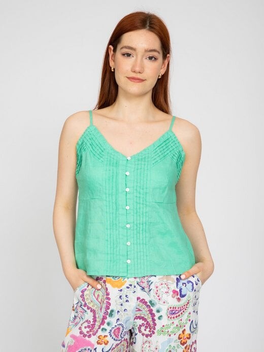 Льняная блузка Vicci Germany, зеленый 
Льняная блузка Vicci Germany, зеленый