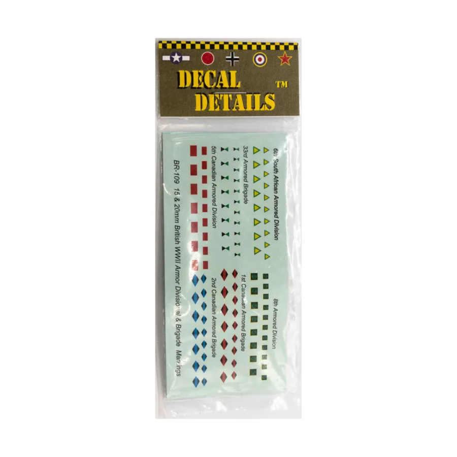 Маркировка британских бронетанковых частей времен Второй мировой войны - 1-я и 2-я канадская, 33-я британская., Historical Miniature Decals
Маркировка британских бронетанковых частей времен Второй мировой войны - 1-я и 2-я канадская, 33-я британская., Historical Miniature Decals