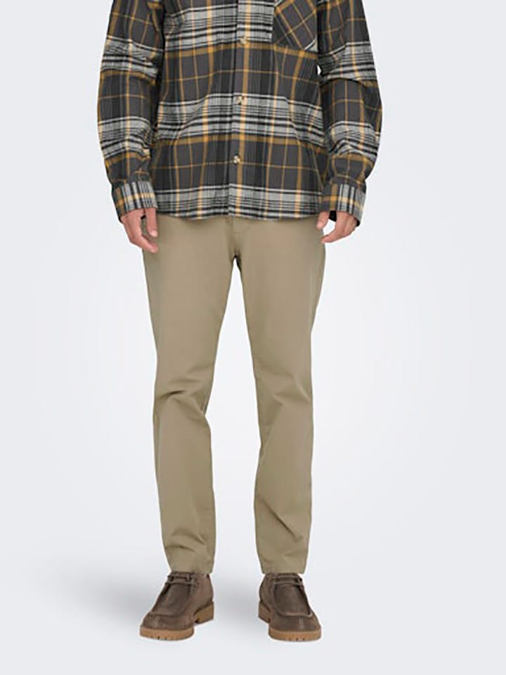 Брюки чинос ONLY & SONS Chino, бежевый
Брюки чинос ONLY & SONS Chino, бежевый