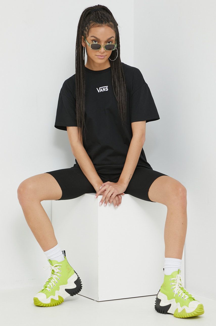 Хлопковая футболка Vans, черный
Хлопковая футболка Vans, черный