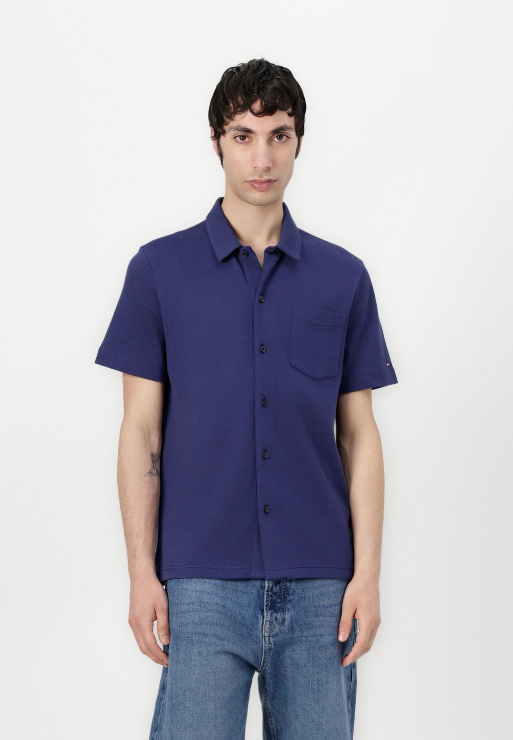 Рубашка OPEN FULL PLACKET Tommy Hilfiger, синий 
Рубашка OPEN FULL PLACKET Tommy Hilfiger, синий