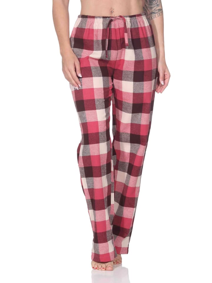 Пижамные брюки из фланели, в клетку, ягодного цвета NORMANN
Пижамные брюки из фланели, в клетку, ягодного цвета NORMANN