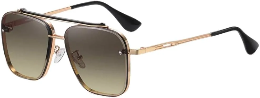 Мужские солнцезащитные очки с градиентным переходом цвета, модные, с металлическим корпусом, крупной оправой, класса люкс TOIPASTN, Gold Brown
Мужские солнцезащитные очки с градиентным переходом цвета, модные, с металлическим корпусом, крупной оправой, класса люкс TOIPASTN, Gold Brown