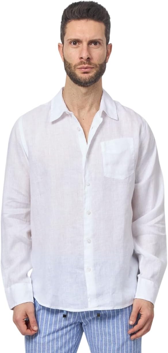 Мужская экологичная рубашка с длинным рукавом из льна Napa GUESS, Pure White
Мужская экологичная рубашка с длинным рукавом из льна Napa GUESS, Pure White