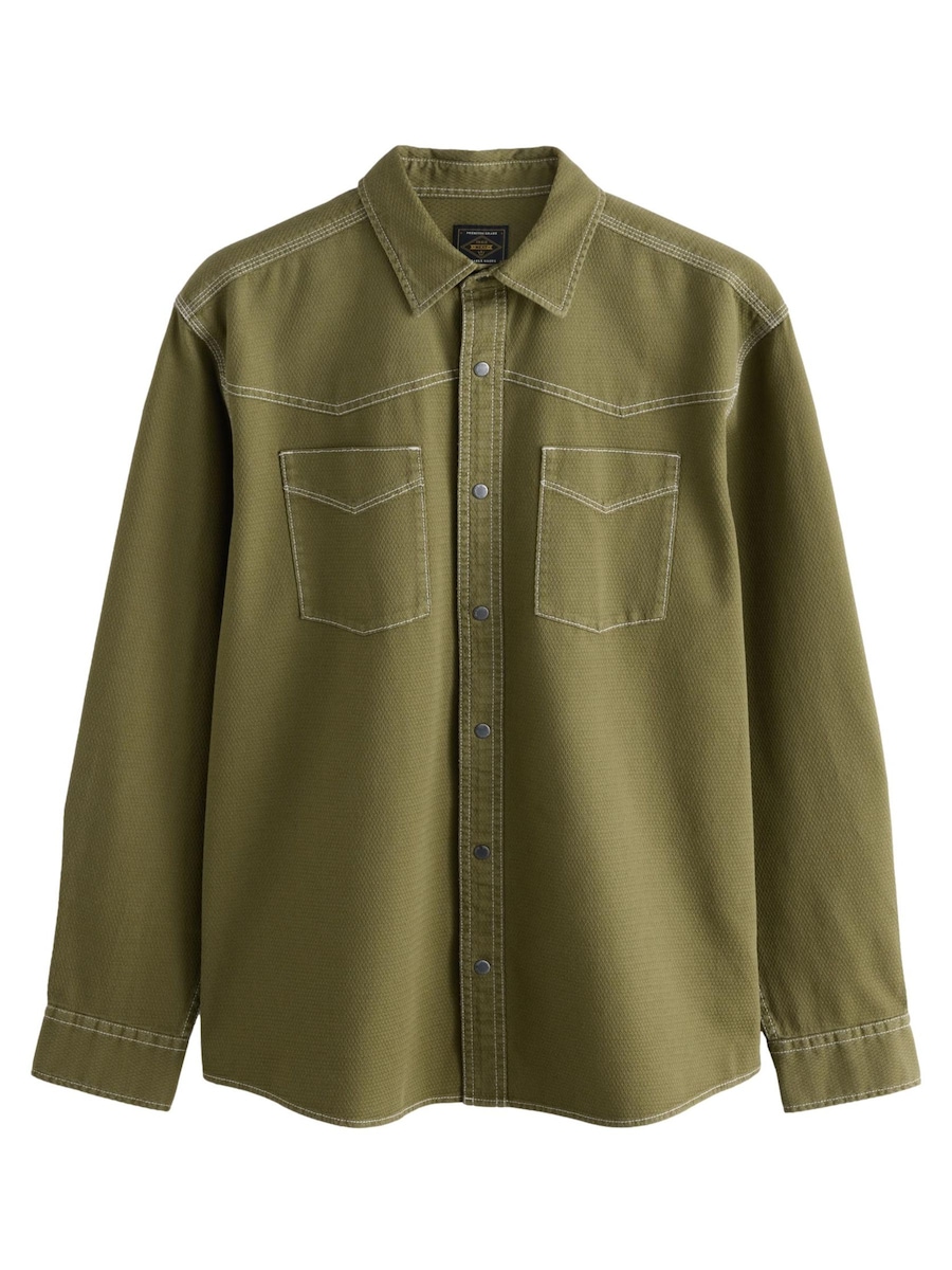 Рубашка на пуговицах классического кроя Next, оливковый
Рубашка на пуговицах классического кроя Next, оливковый