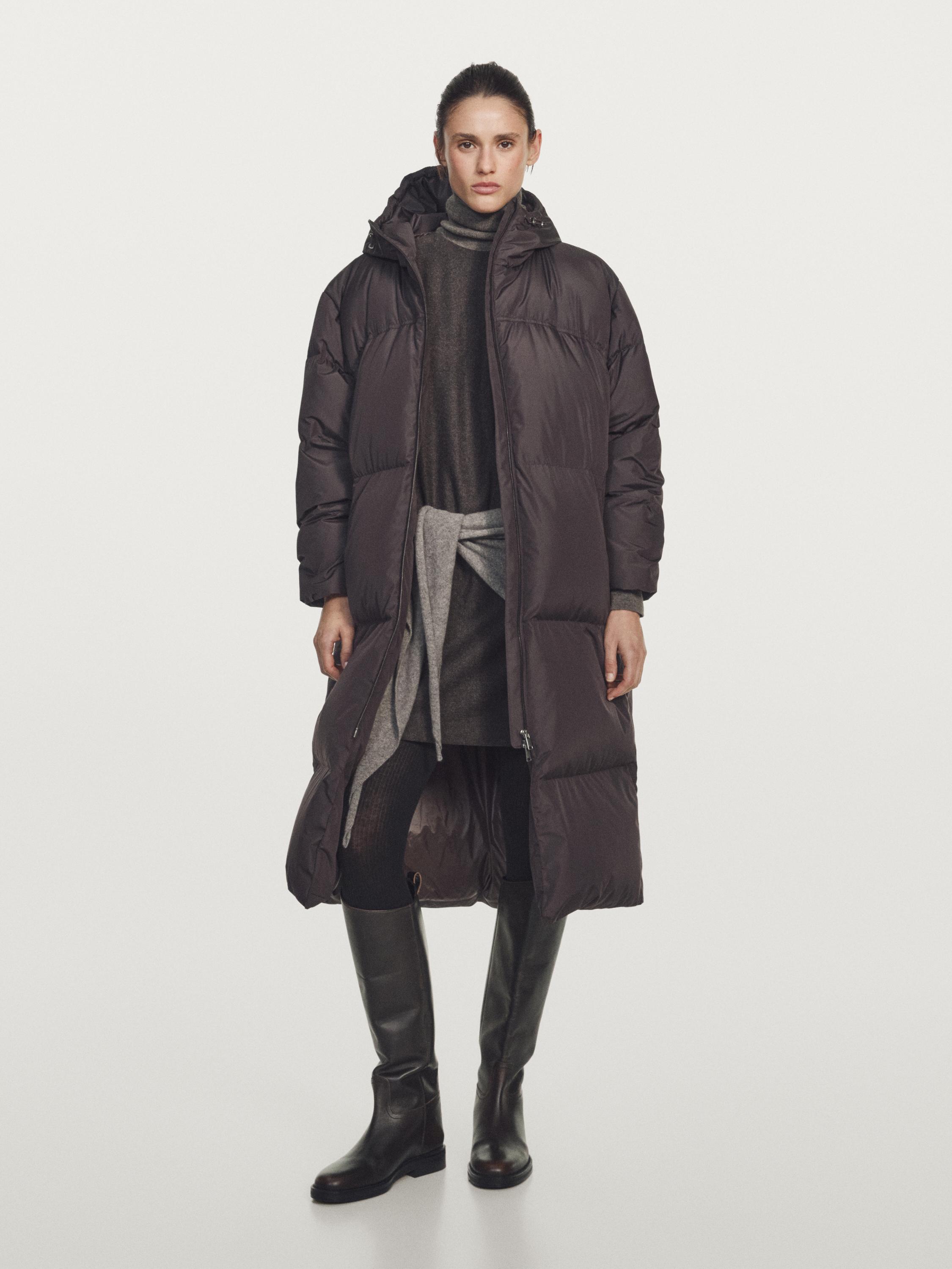 Длинная водоотталкивающая куртка-пуховик с капюшоном Massimo Dutti, коричневый
Длинная водоотталкивающая куртка-пуховик с капюшоном Massimo Dutti, коричневый