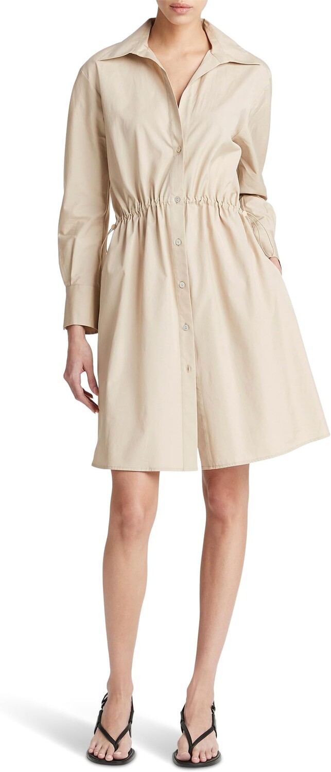 Платье Vince Drawcord Ruched Shirt Dress, цвет White Oak
Платье Vince Drawcord Ruched Shirt Dress, цвет White Oak