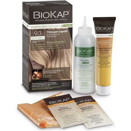 Bios Line Biokap Nutricolor Delicato Rapid Tinta 9.3 Золотой Очень Светлый Блондин
Bios Line Biokap Nutricolor Delicato Rapid Tinta 9.3 Золотой Очень Светлый Блондин