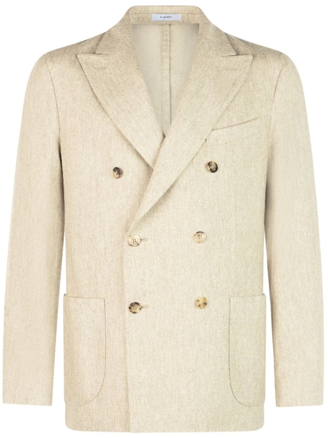 Двубортный шерстяной блейзер Boglioli, нейтральный цвет 
Двубортный шерстяной блейзер Boglioli, нейтральный цвет