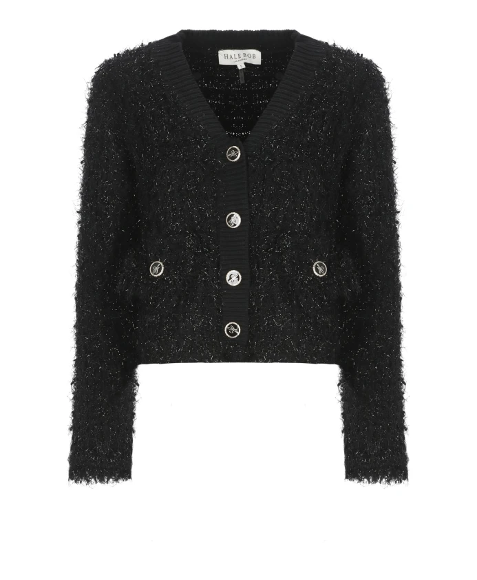 Кардиган из букле с деталью в виде логотипа Hale Bob, черный
Кардиган из букле с деталью в виде логотипа Hale Bob, черный