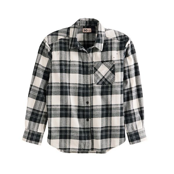 Девчачья фланелевая рубашка oversize с декором, размеры 6-20, regular и plus So, Scattered Bling
Девчачья фланелевая рубашка oversize с декором, размеры 6-20, regular и plus So, Scattered Bling