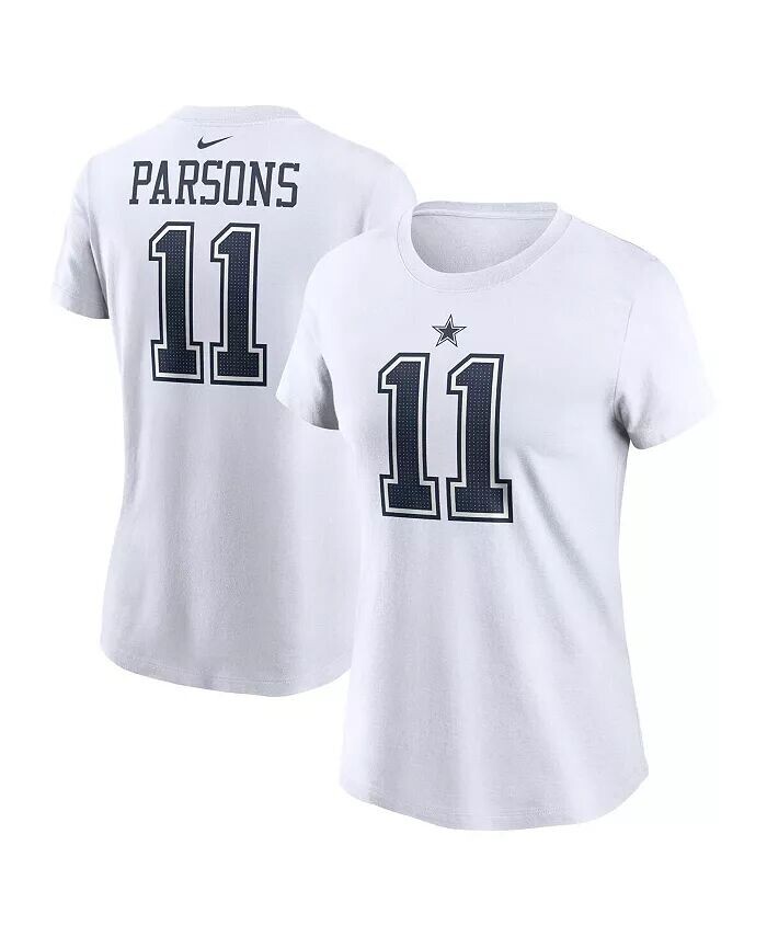 Женская футболка Micah Parsons White Dallas Cowboys с именем и номером игрока Nike, белый
Женская футболка Micah Parsons White Dallas Cowboys с именем и номером игрока Nike, белый