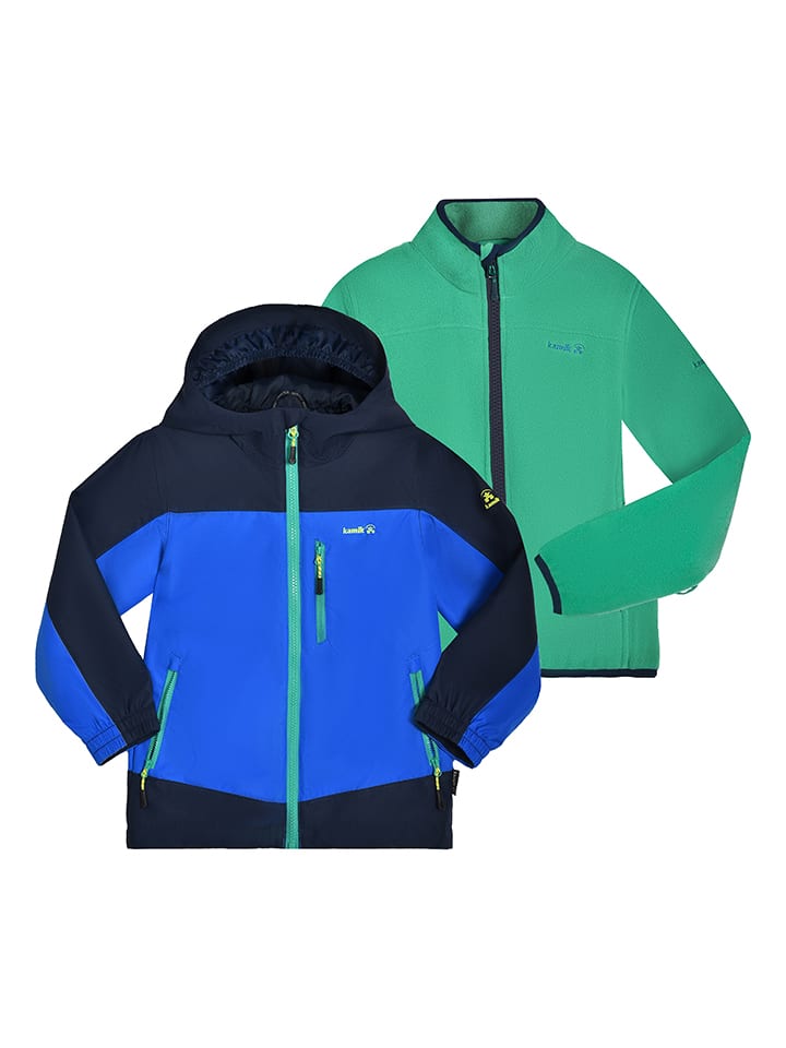 Куртка-дождевик 3-в-1 "Kaso" синего/зеленого цвета Kamik
Куртка-дождевик 3-в-1 "Kaso" синего/зеленого цвета Kamik