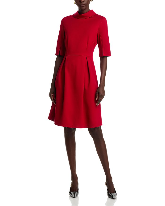 Складчатое платье из стрейч-понте Misook, красный
Складчатое платье из стрейч-понте Misook, красный