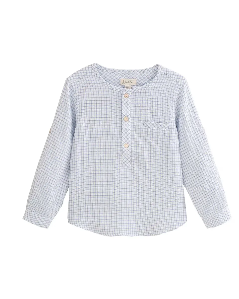 Рубашка в пастельно-голубую клетку для мальчиков Dadati, синий
Рубашка в пастельно-голубую клетку для мальчиков Dadati, синий