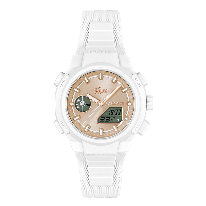 LACOSTE Часы кварцевые с силиконовым ремешком белый циферблат women's watch
LACOSTE Часы кварцевые с силиконовым ремешком белый циферблат women's watch