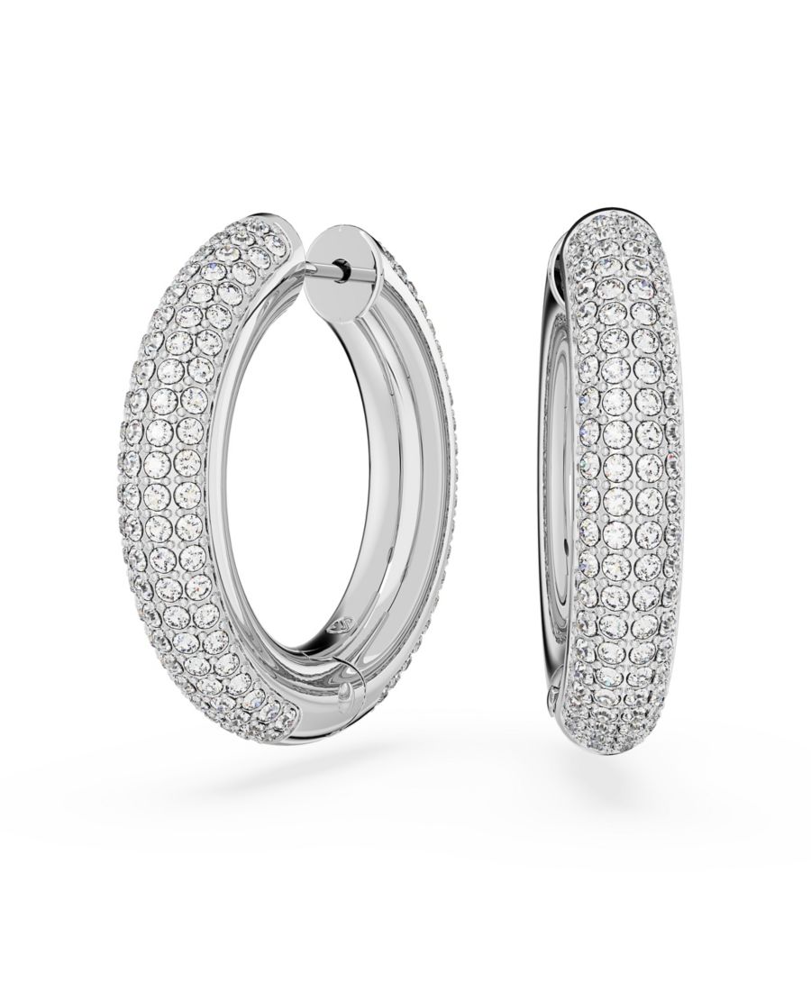Серьги-кольца Crystal Pave Dextera Swarovski, Silver
Серьги-кольца Crystal Pave Dextera Swarovski, Silver
