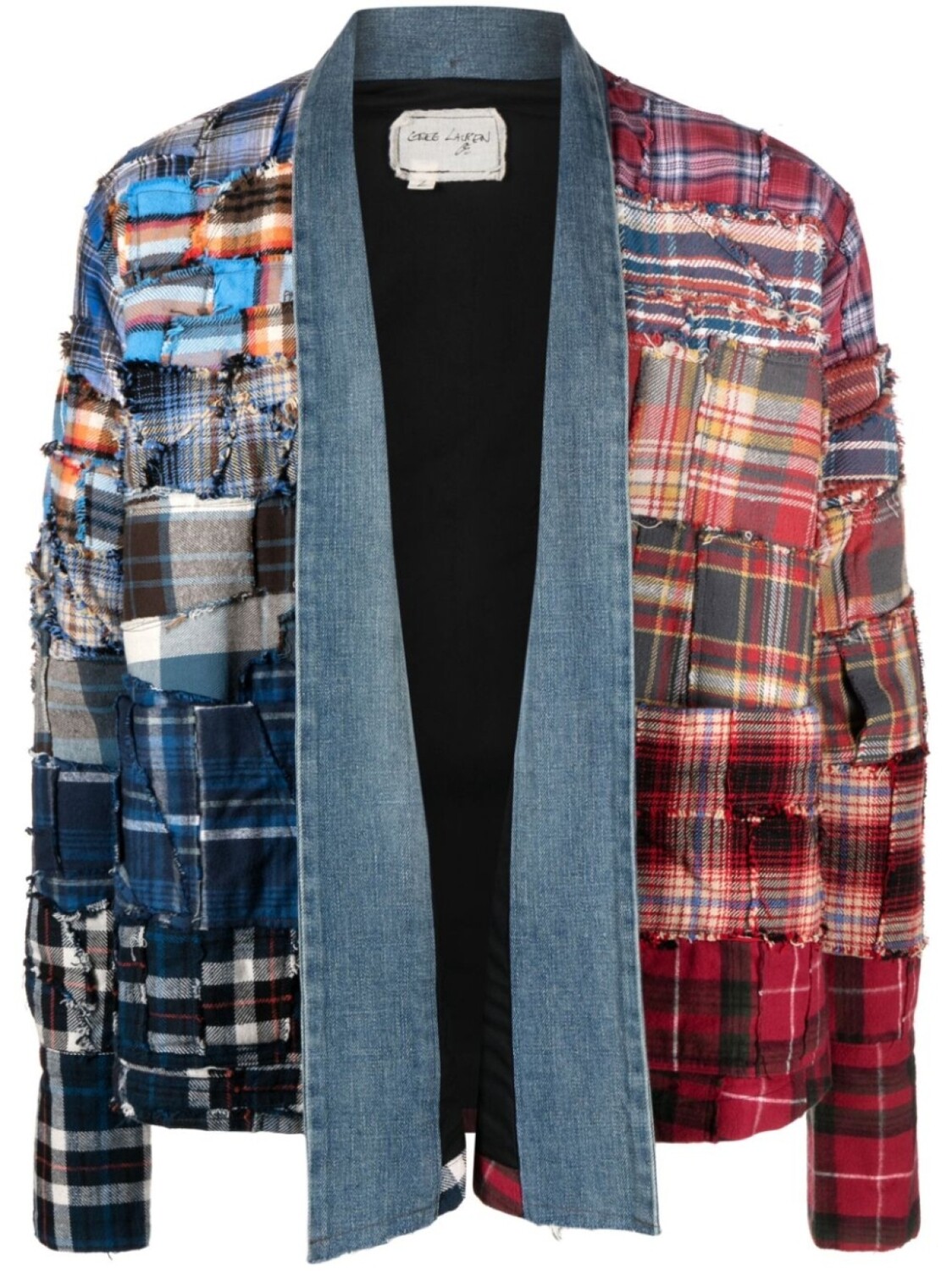 Greg Lauren куртка-рубашка со вставками, синий
Greg Lauren куртка-рубашка со вставками, синий