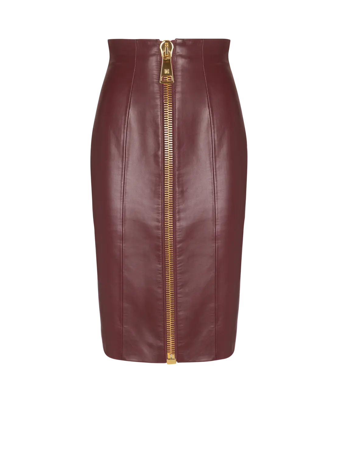 Юбка-карандаш из овечьей кожи Balmain, коричневый
Юбка-карандаш из овечьей кожи Balmain, коричневый