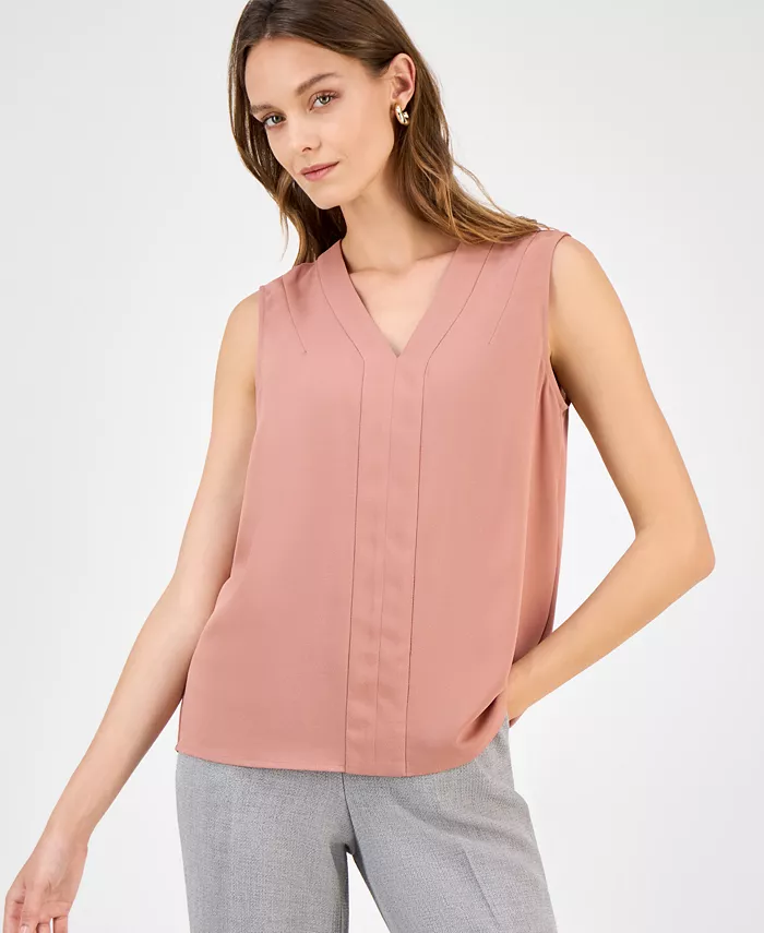 Женский топ без рукавов с V-образным вырезом, Regular & Petite Kasper, розовый
Женский топ без рукавов с V-образным вырезом, Regular & Petite Kasper, розовый