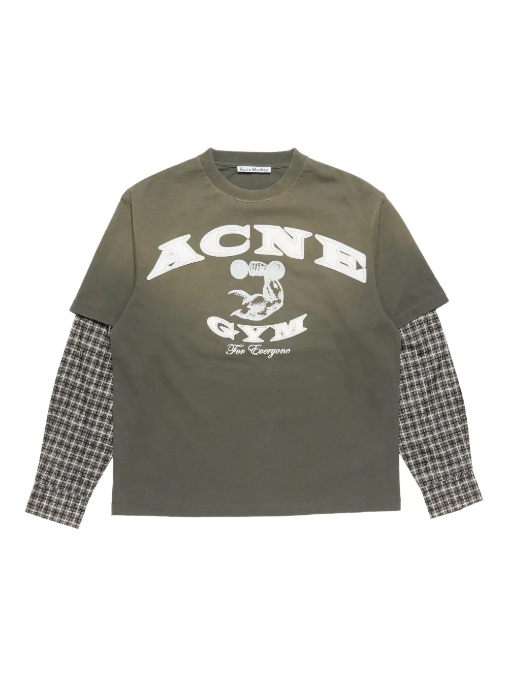 Футболка с многослойным принтом и логотипом Acne Studios, зеленый
Футболка с многослойным принтом и логотипом Acne Studios, зеленый