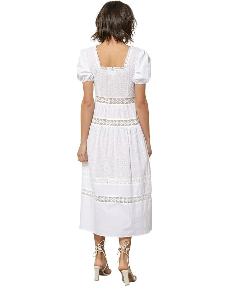 Платье line and dot Sammi Midi Dress, белый 
Платье line and dot Sammi Midi Dress, белый