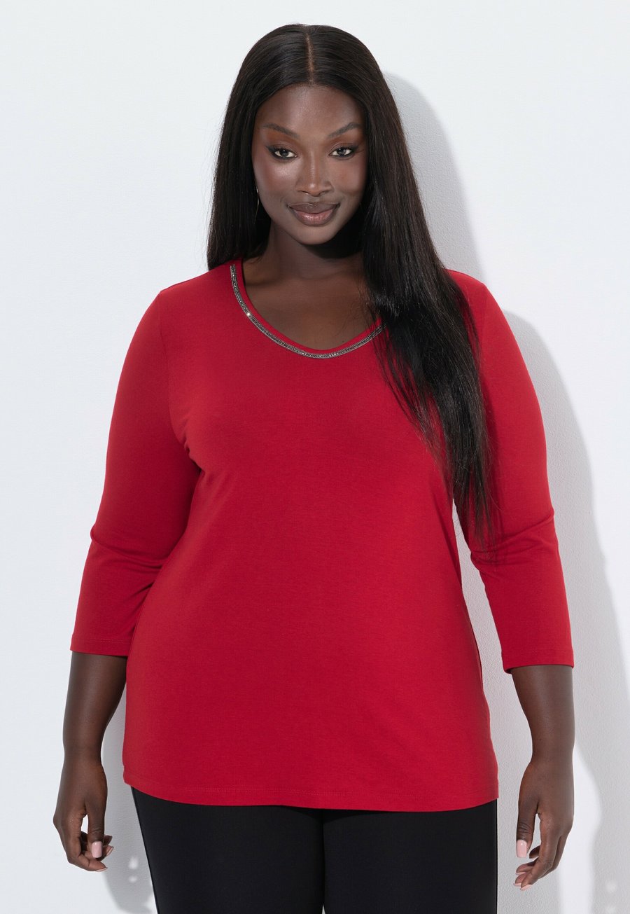 Топ Ulla Popken ZIERBAND CLASSIC V-AUSSCHNITT 3/4-ARM, Cherry Red/Red
Топ Ulla Popken ZIERBAND CLASSIC V-AUSSCHNITT 3/4-ARM, Cherry Red/Red