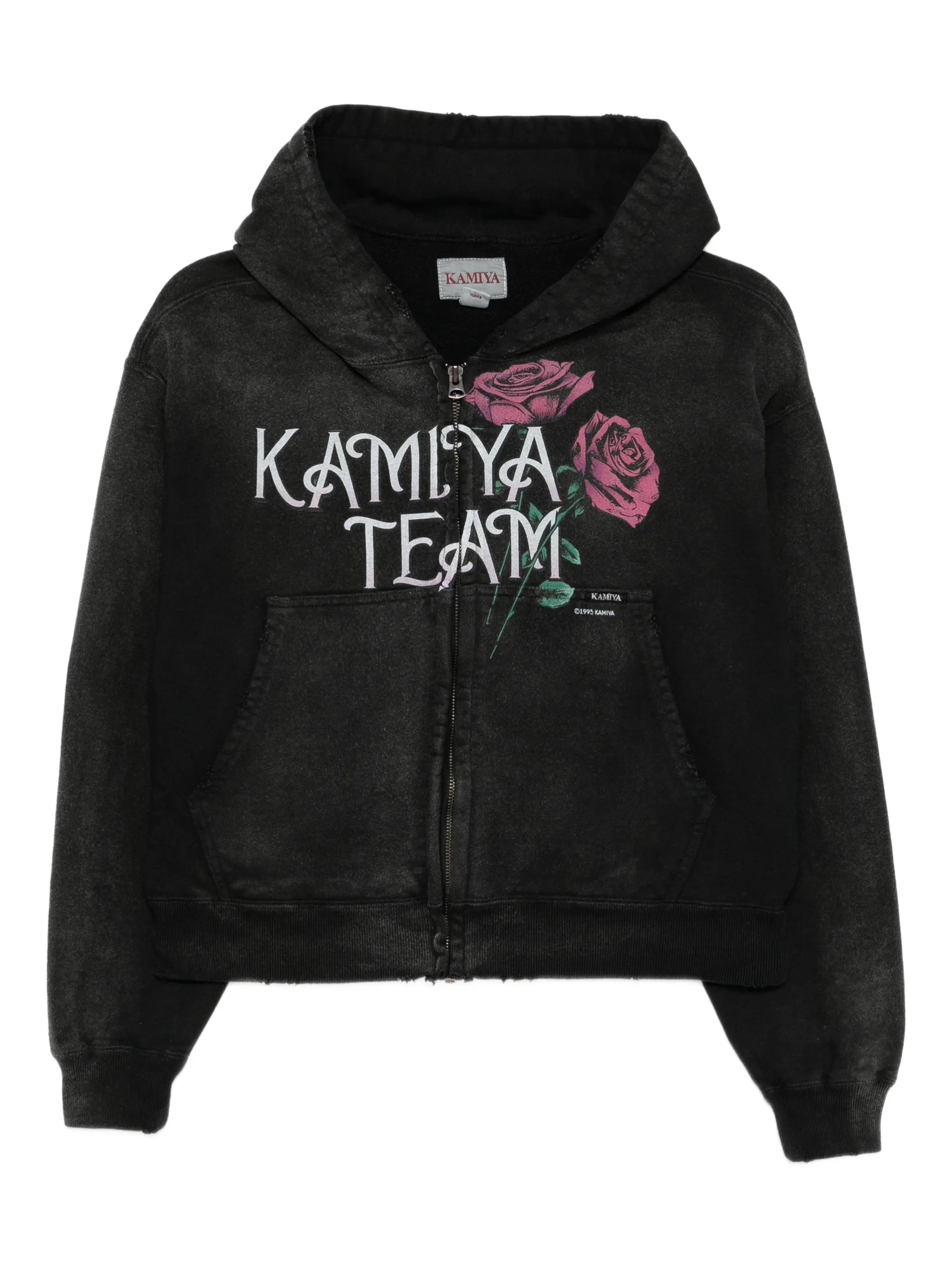Худи с эффектом потертости и принтом Kamiya, черный
Худи с эффектом потертости и принтом Kamiya, черный