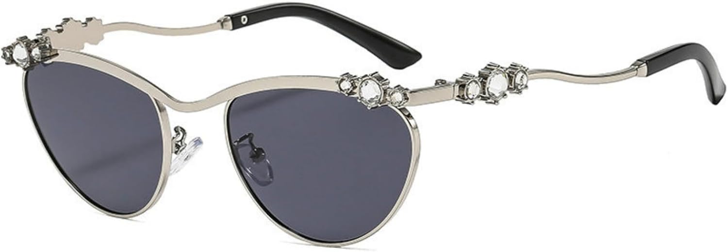 Солнцезащитные очки Willochra Chic Bling с блестками для женщин, овальные, с бриллиантами, в форме «кошачий глаз», с защитой от УФ-излучения UV400, модные металлические очки, C2
Солнцезащитные очки Willochra Chic Bling с блестками для женщин, овальные, с бриллиантами, в форме «кошачий глаз», с защитой от УФ-излучения UV400, модные металлические очки, C2