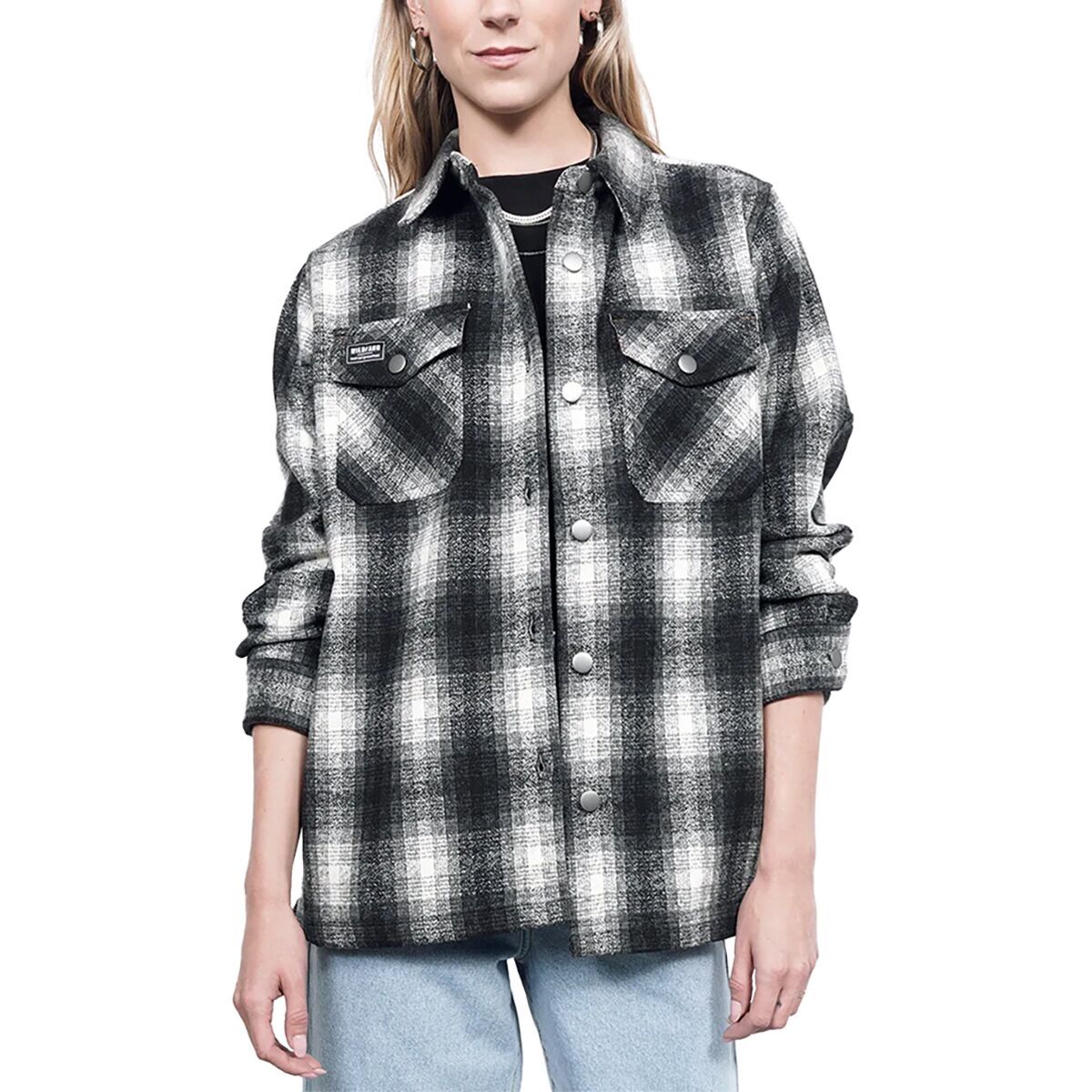 Куртка Wildfang The Essential Flannel Fleece Lined, черный/белый
Куртка Wildfang The Essential Flannel Fleece Lined, черный/белый
