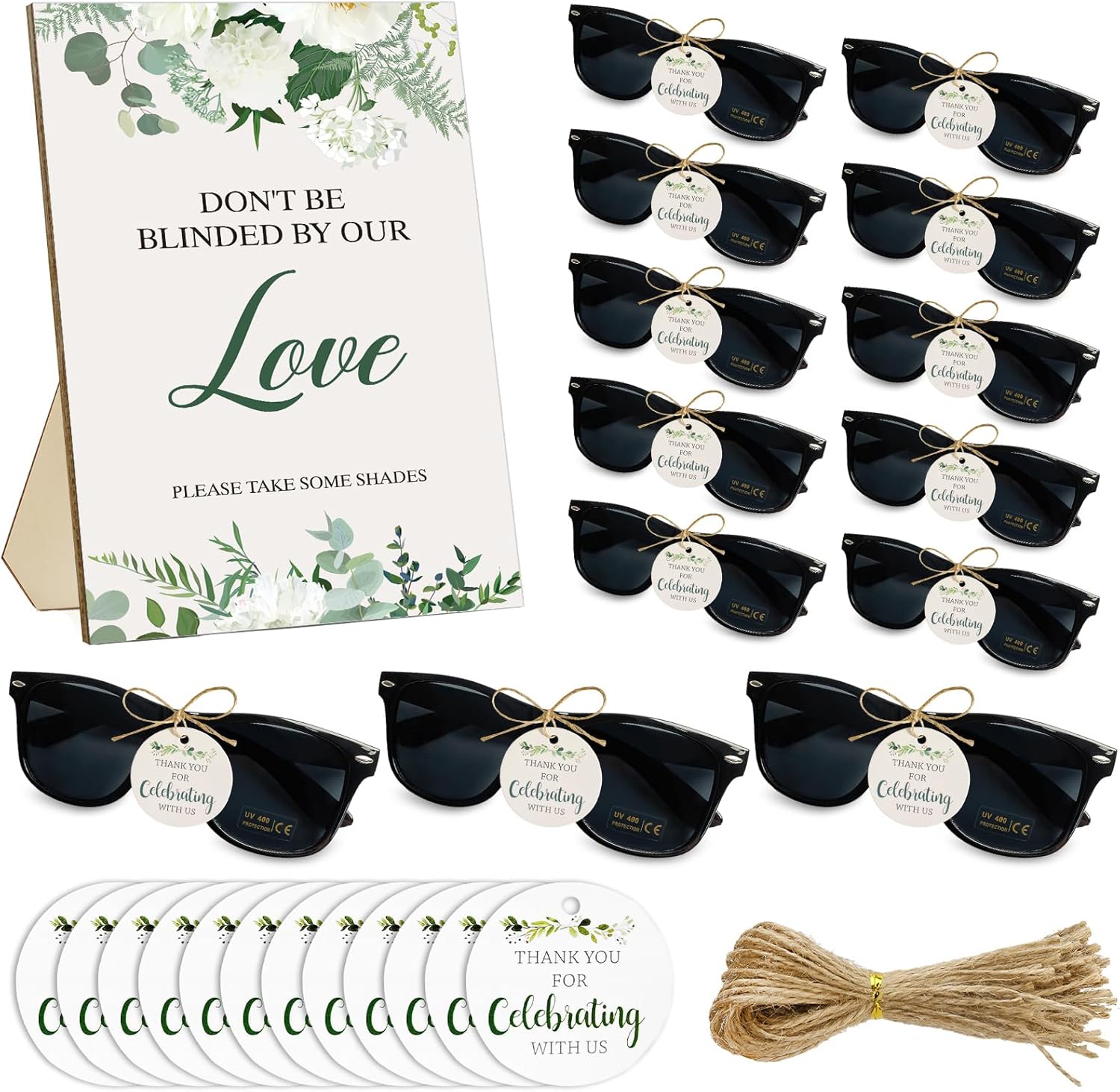 40 комплектов свадебных сувениров для гостей, солнцезащитные очки для вечеринки, подарки на свадебный прием, зеленая деревянная табличка «Любовь», черные очки «Мистер, миссис» SUNOVELTIES, 40pc-floral Board
40 комплектов свадебных сувениров для гостей, солнцезащитные очки для вечеринки, подарки на свадебный прием, зеленая деревянная табличка «Любовь», черные очки «Мистер, миссис» SUNOVELTIES, 40pc-floral Board