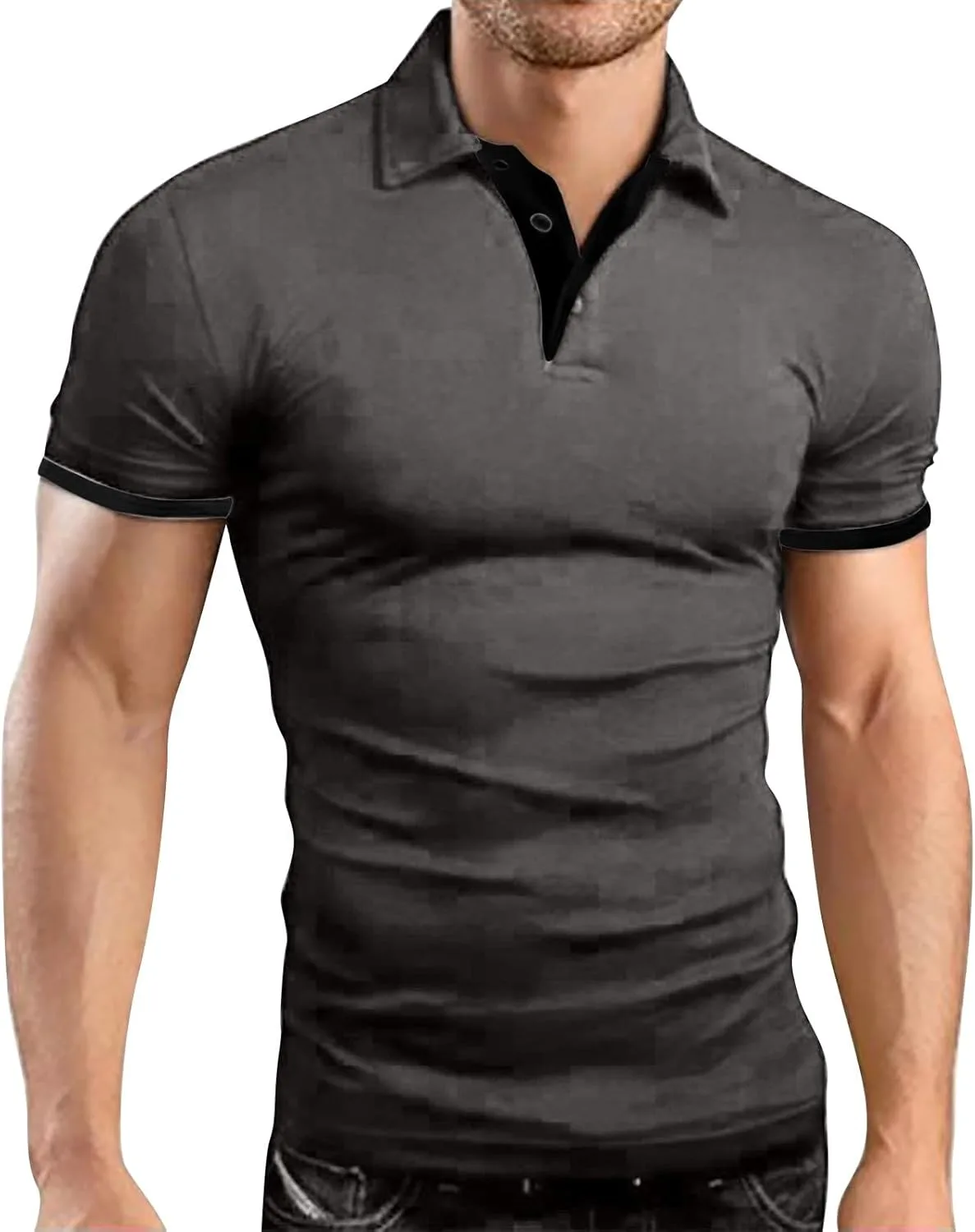 Мужская короткая рубашка-поло из хлопка с классическим воротником на пуговицах и карманом, Slim Fit ESKNAS
Мужская короткая рубашка-поло из хлопка с классическим воротником на пуговицах и карманом, Slim Fit ESKNAS