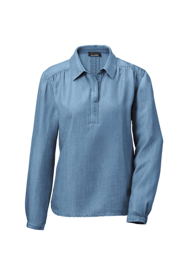 Короткий размер: блузка Goldner, синий
Короткий размер: блузка Goldner, синий