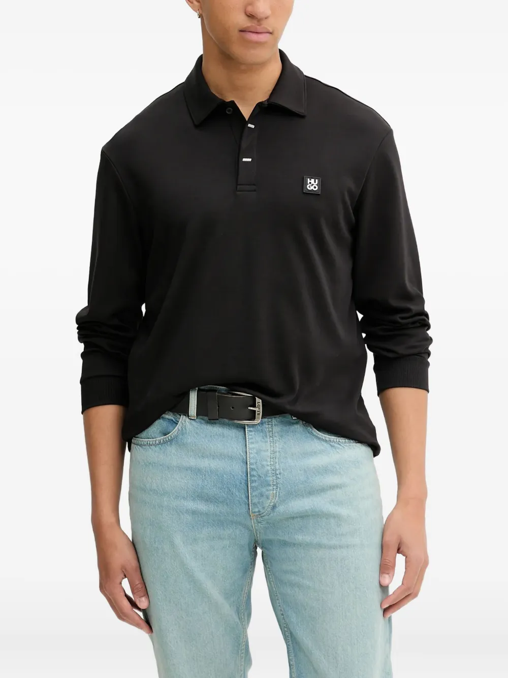 Рубашка поло с длинными рукавами и логотипом HUGO, черный
Рубашка поло с длинными рукавами и логотипом HUGO, черный