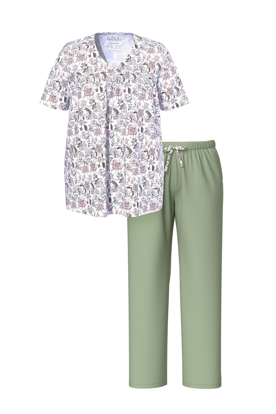 Пижама Ulla Popken, хаки/белый
Пижама Ulla Popken, хаки/белый