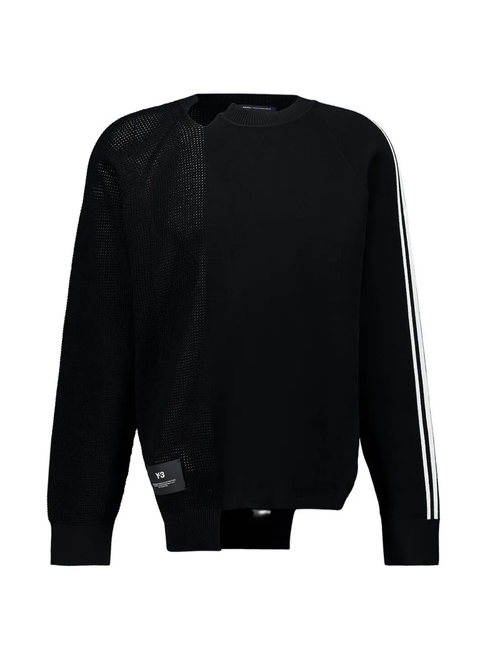 Полосатый хлопковый свитер Y-3, черный
Полосатый хлопковый свитер Y-3, черный