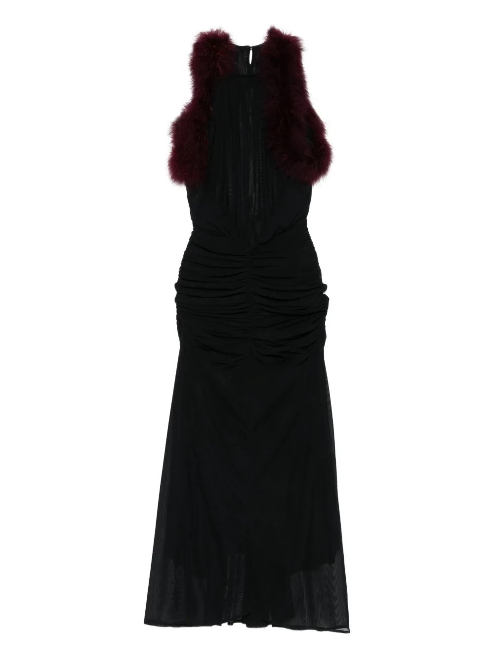 Платье со сборками и отделкой Mugler, черный
Платье со сборками и отделкой Mugler, черный